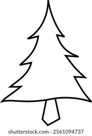 a hand drawing pine tree