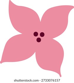 hand drawing pink flower icon