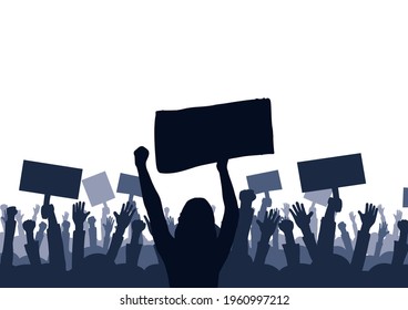 Hand drawing and protest Concepts of social problems It is a vector, icon.