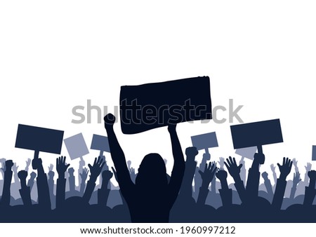 Hand drawing and protest Concepts of social problems It is a vector, icon.