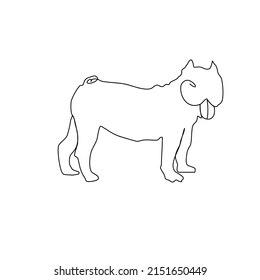 hand drawing puppy pitbull ,sketch dog 