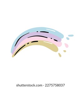 Hand drawing rainbow illustration vector with slogan. Vector illustration design for fashion fabrics, textile graphics, prints