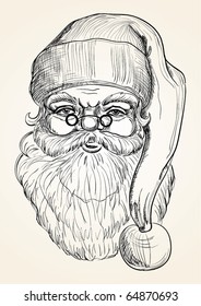 Hand drawing Santa Claus