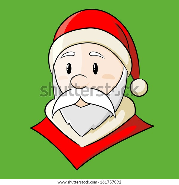Hand Drawing Santa Claus Face Vector Stock Vector Royalty Free