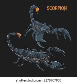 Hand drawing scorpion vector illustration