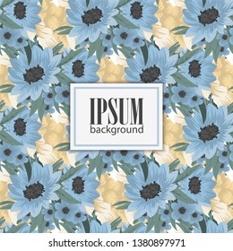 hand drawing seamless floral pattern