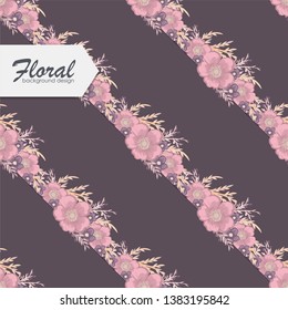 hand drawing seamless floral pattern