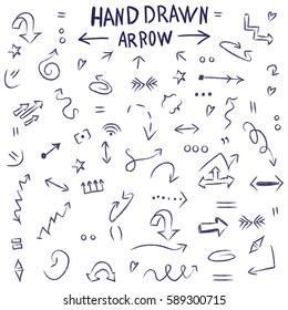hand drawing. Set. Arrows. A lot of. For your design