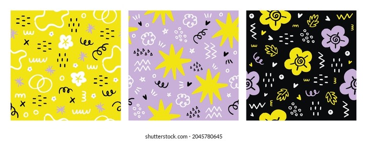 Hand drawing set elements, doodle,hand written,seamless pattern,line,color,pattern,set,collection,vecter, doodle for concept design.