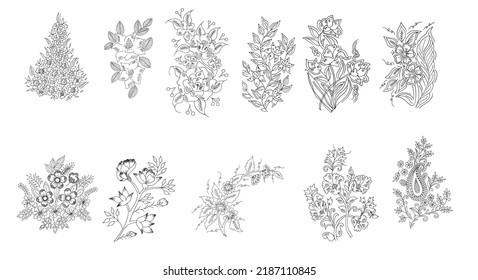 Hand drawing Sketch Flower vector design