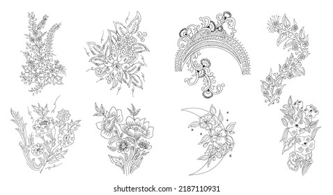 Hand drawing Sketch Flower vector design
