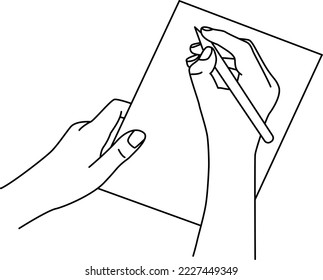 Hand drawing a sketch of a pencil in vector illustration
