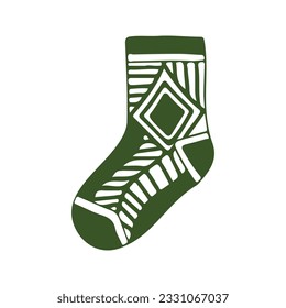 hand drawing socks vector design, brightly colored on white background perfect for christmas celebration.
