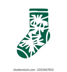 hand drawing socks vector design, brightly colored on white background perfect for christmas celebration.