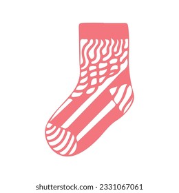 hand drawing socks vector design, brightly colored on white background perfect for christmas celebration.