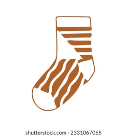 hand drawing socks vector design, brightly colored on white background perfect for christmas celebration.