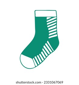 hand drawing socks vector design, brightly colored on white background perfect for christmas celebration.
