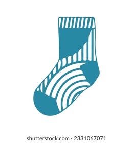 hand drawing socks vector design, brightly colored on white background perfect for christmas celebration.