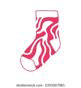 hand drawing socks vector design, brightly colored on white background perfect for christmas celebration.