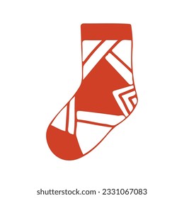 hand drawing socks vector design, brightly colored on white background perfect for christmas celebration.