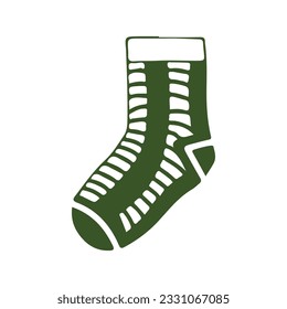 hand drawing socks vector design, brightly colored on white background perfect for christmas celebration.