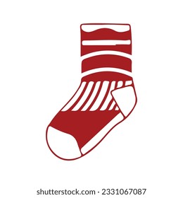hand drawing socks vector design, brightly colored on white background perfect for christmas celebration.