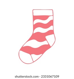 hand drawing socks vector design, brightly colored on white background perfect for christmas celebration.