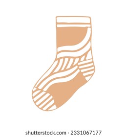 hand drawing socks vector design, brightly colored on white background perfect for christmas celebration.