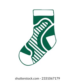 hand drawing socks vector design, brightly colored on white background perfect for christmas celebration.