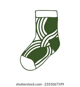 hand drawing socks vector design, brightly colored on white background perfect for christmas celebration.
