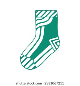 hand drawing socks vector design, brightly colored on white background perfect for christmas celebration.