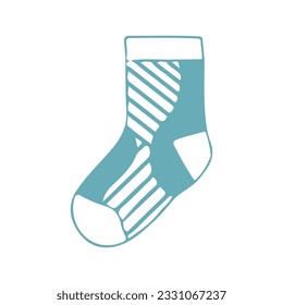 hand drawing socks vector design, brightly colored on white background perfect for christmas celebration.