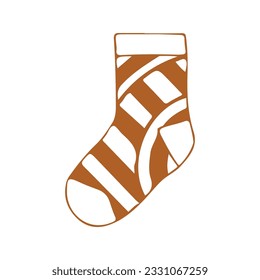 hand drawing socks vector design, brightly colored on white background perfect for christmas celebration.