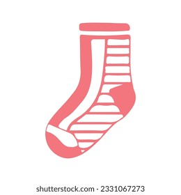 hand drawing socks vector design, brightly colored on white background perfect for christmas celebration.