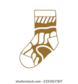 hand drawing socks vector design, brightly colored on white background perfect for christmas celebration.