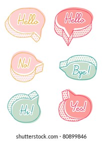 hand drawing speech bubbles