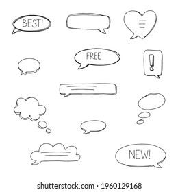 Hand drawing speech bubbles with different text, vector eps10 illustration
Most common acronyms and abbreviations on speech bubbles with flat style