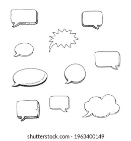 Hand drawing speech bubbles with different text, vector eps10 illustration
Most common acronyms and abbreviations on speech bubbles with flat style