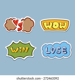 hand drawing sticker with text