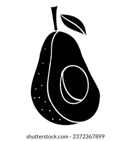 Hand drawing style of avocado vector. It is suitable for fruits icon, sign or symbol.