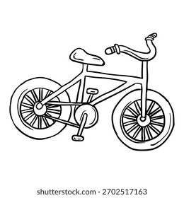 Estilo del dibujo de la mano del Vector de la bicicleta. Es conveniente para el icono del vehículo, la muestra o el símbolo.