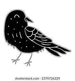 Hand drawing style of bird vector. It is suitable for animal icon, sign or symbol.
