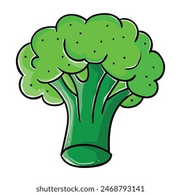 Hand drawing style of brocolli vector. it is suitable for food and drink icon, sign or symbol.