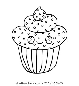 Hand drawing style of cake vector. It is suitable for food and beverage icon, sign or symbol.
