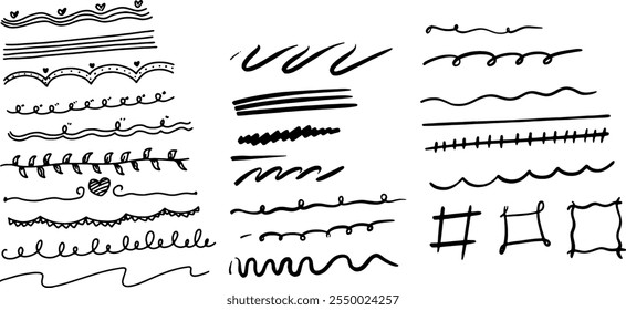 hand drawing style crayon line
