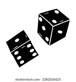 Hand drawing style of dice vector. It is suitable for game icon, sign or symbol.