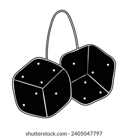 Hand drawing style of dice vector. It is suitable for game or play icon, sign or symbol.