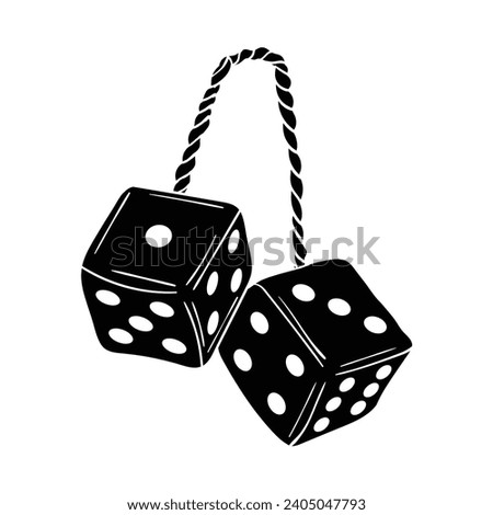Hand drawing style of dice vector. It is suitable for game or play icon, sign or symbol.