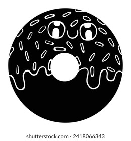 Hand drawing style of donut vector. It is suitable for food and beverage icon, sign or symbol.
