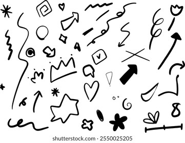 Estilo de dibujo a mano doodles crayón